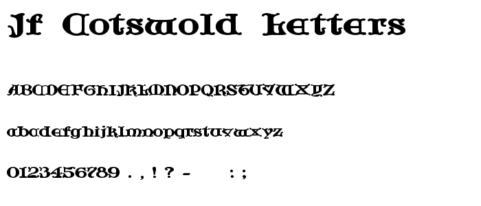 JF Cotswold Letters font